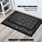G128 Home Entrance Grey Geometric Floral Pattern Door Mat | 23x35 In | Thick Absorbent Natural Rubber Non Slip, Indoor/Outdoor, Easy Clean, Welcome Mats for Front Door/Patio/Garage